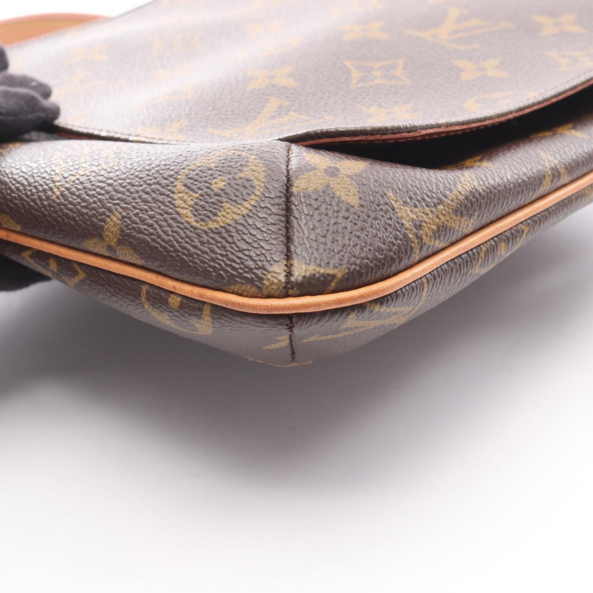 Louis Vuitton Brown Coated Canvas Pvc Monogram Leather Shoulder Bag (Pre-Owned)
