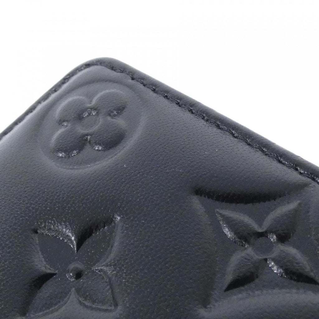 Louis Vuitton Black Leather Coin Purse/Coin Case (Pre-Owned)