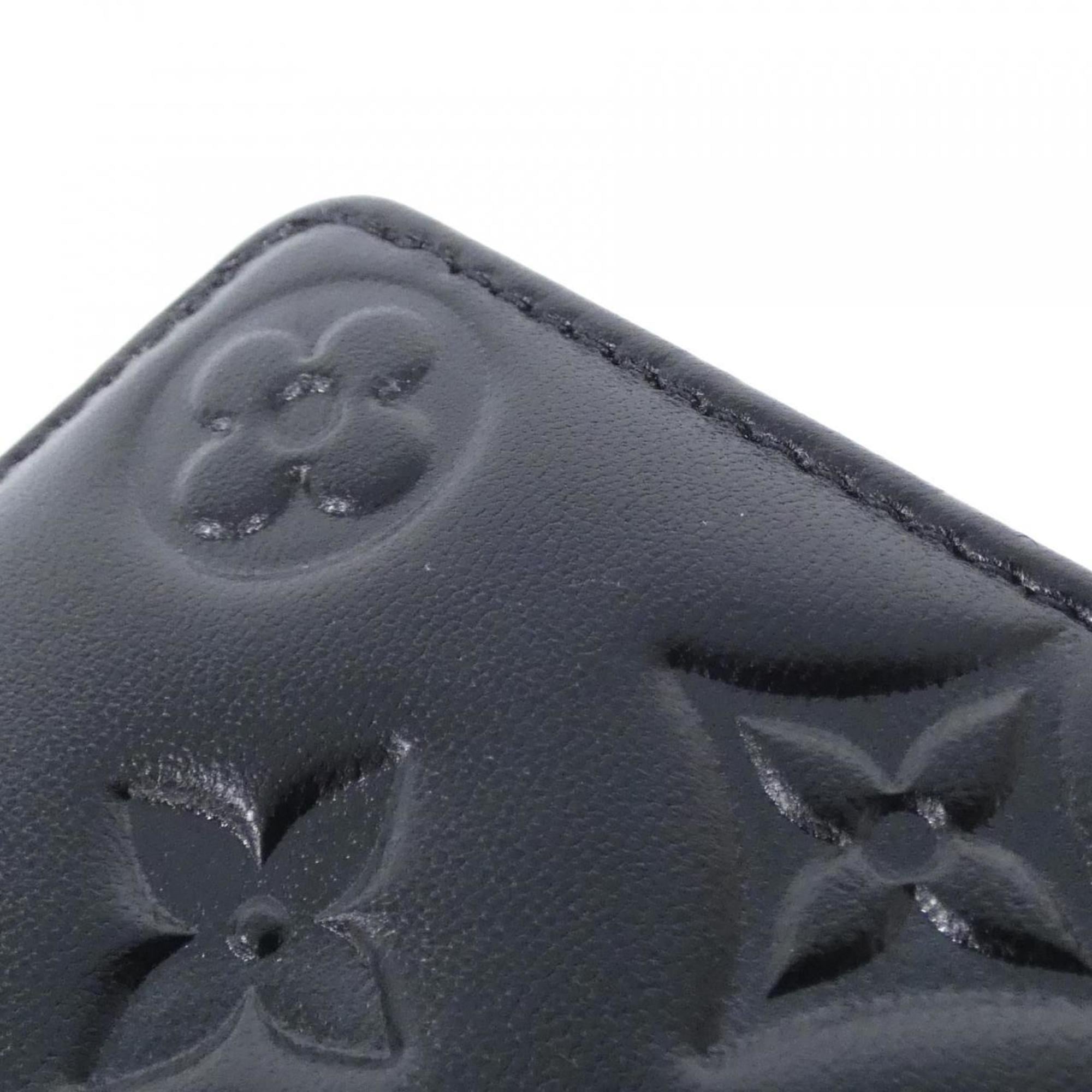 Louis Vuitton Black Leather Coin Purse/Coin Case (Pre-Owned)