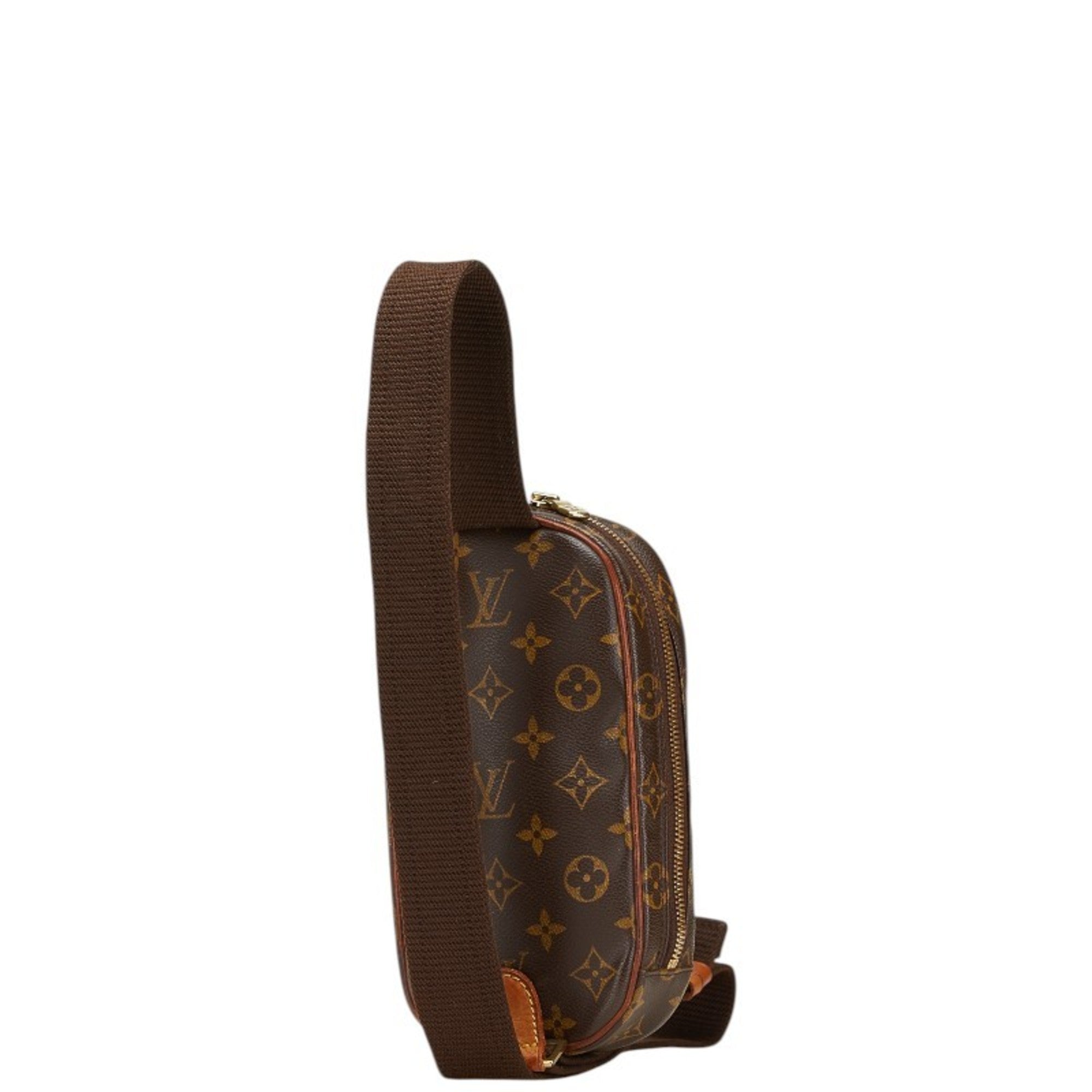 Louis Vuitton Monogram Brown Pvc Leather Sling Bag (Pre-Owned)