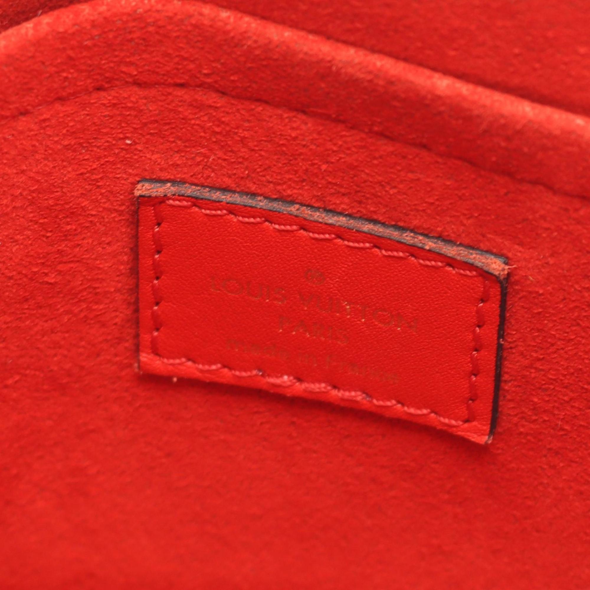 Louis Vuitton Brown Coquelicots Monogram Red Color Coated Canvas Leather Handbag (Pre-Owned)