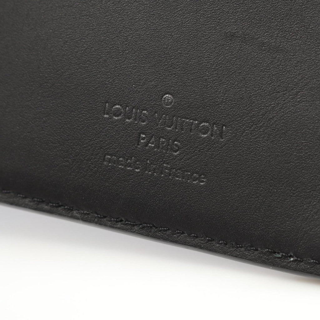 Louis Vuitton Black Leather Long Wallet (Bi-Fold) (Pre-Owned)