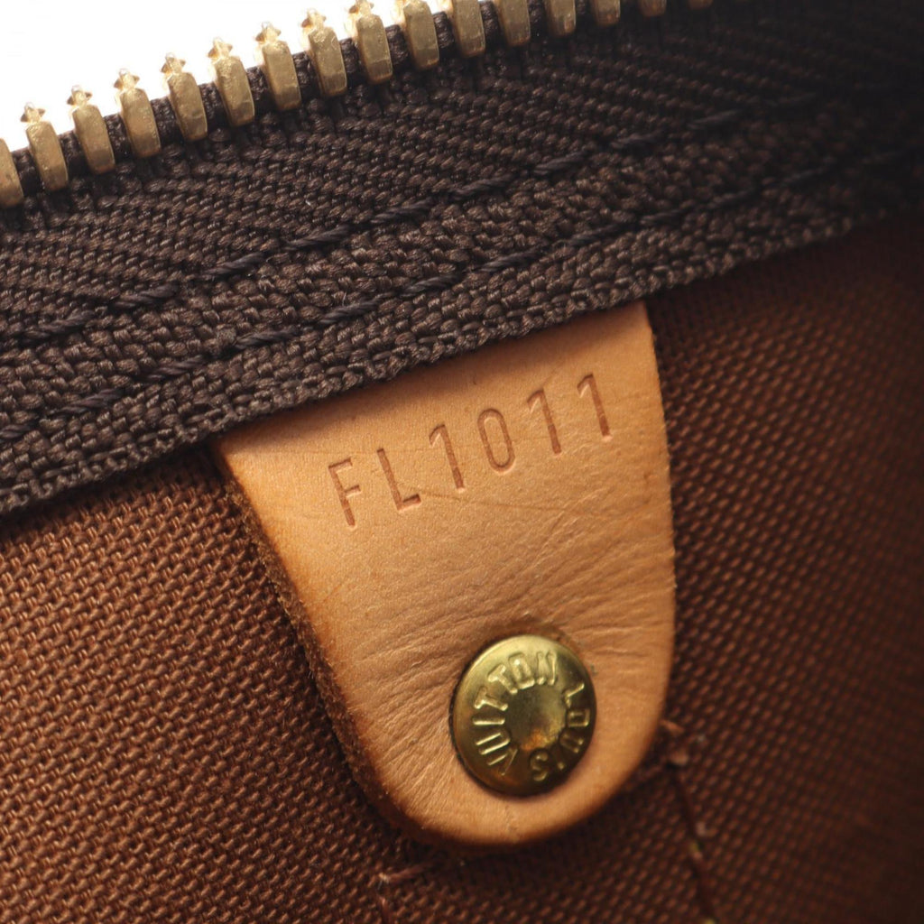 Louis Vuitton Brown Coated Canvas Leather Boston Bag (Pre-Owned)