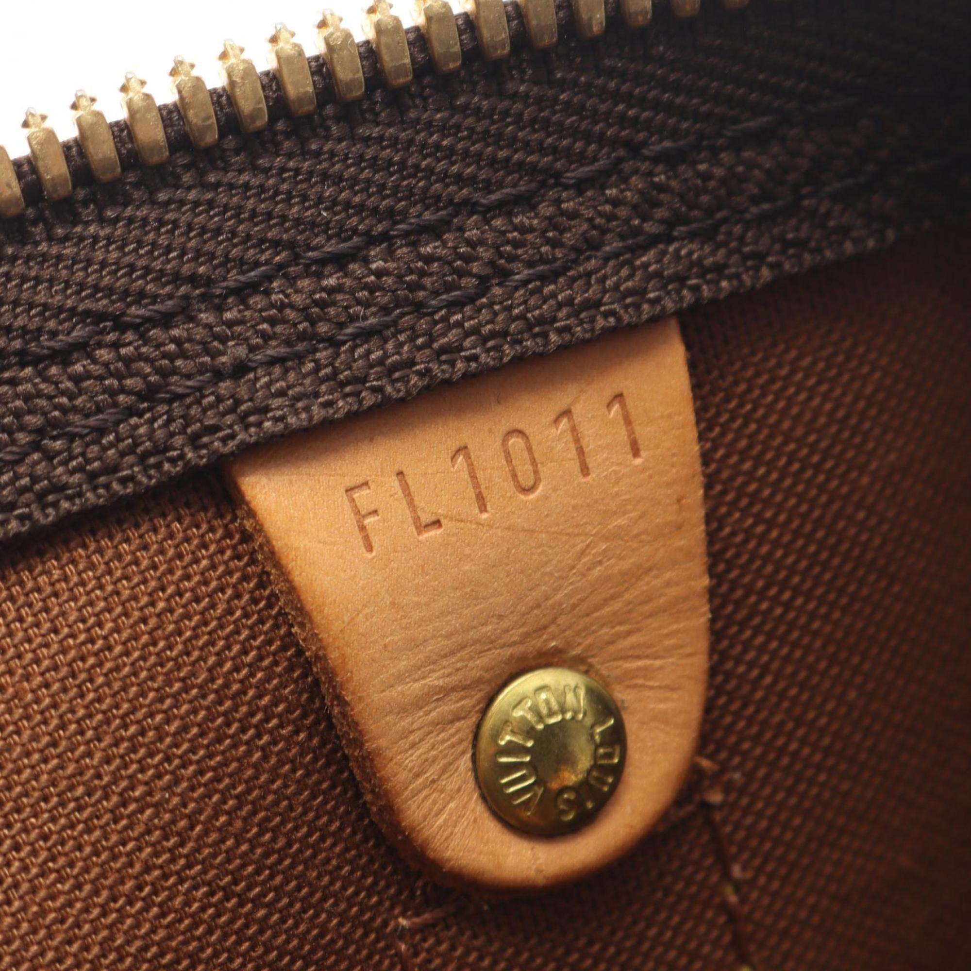 Louis Vuitton Brown Coated Canvas Leather Boston Bag (Pre-Owned)