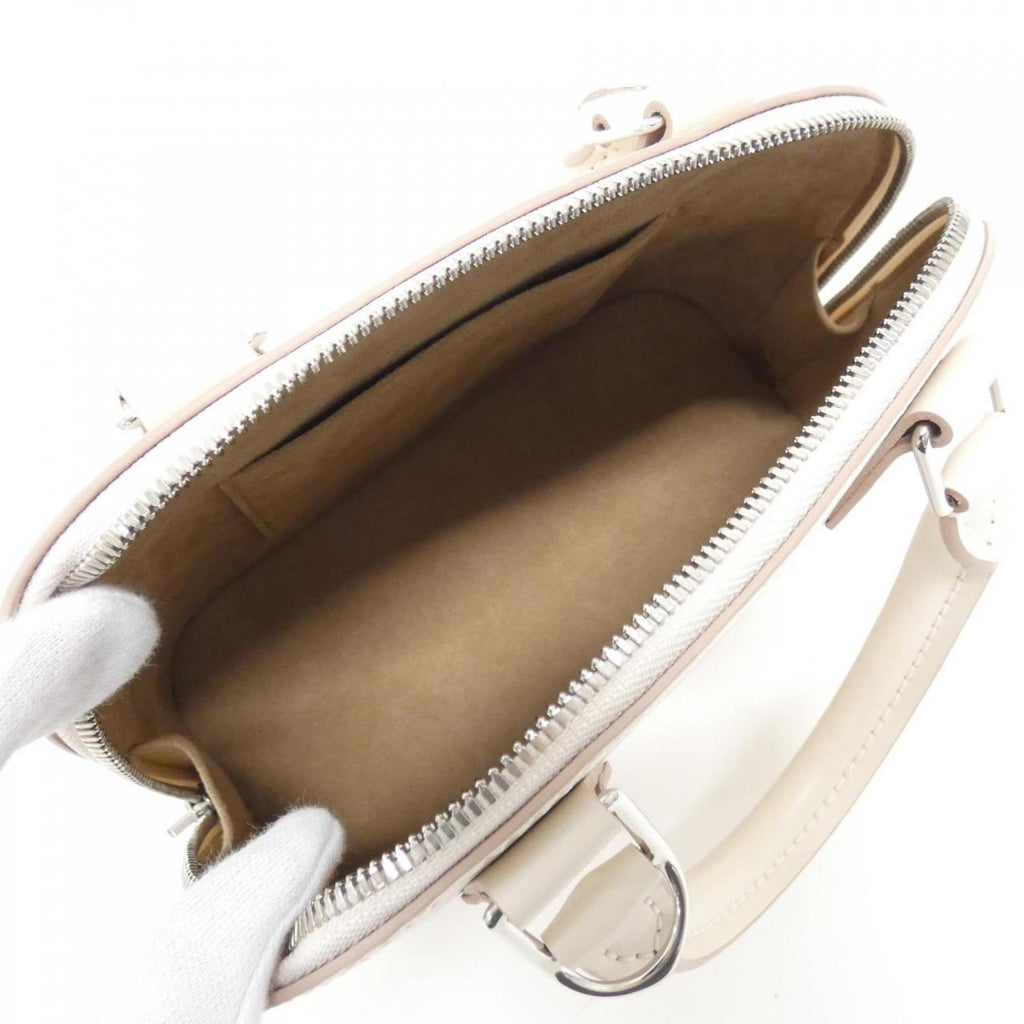 Louis Vuitton Silver Leather Handbag (Pre-Owned)