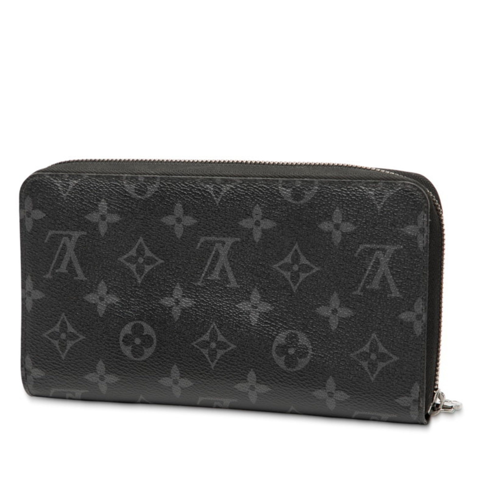 Louis Vuitton Black Pvc Leather Long Wallet (Bi-Fold) (Pre-Owned)