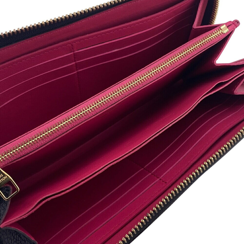 Louis Vuitton Black Leather Long Wallet (Bi-Fold) (Pre-Owned)
