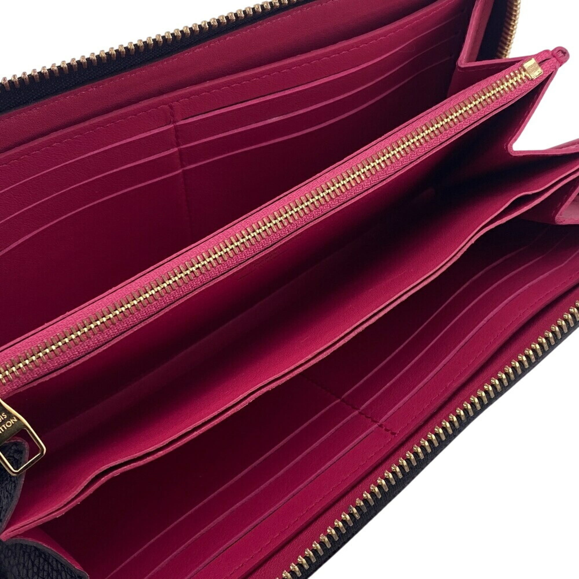 Louis Vuitton Black Leather Long Wallet (Bi-Fold) (Pre-Owned)