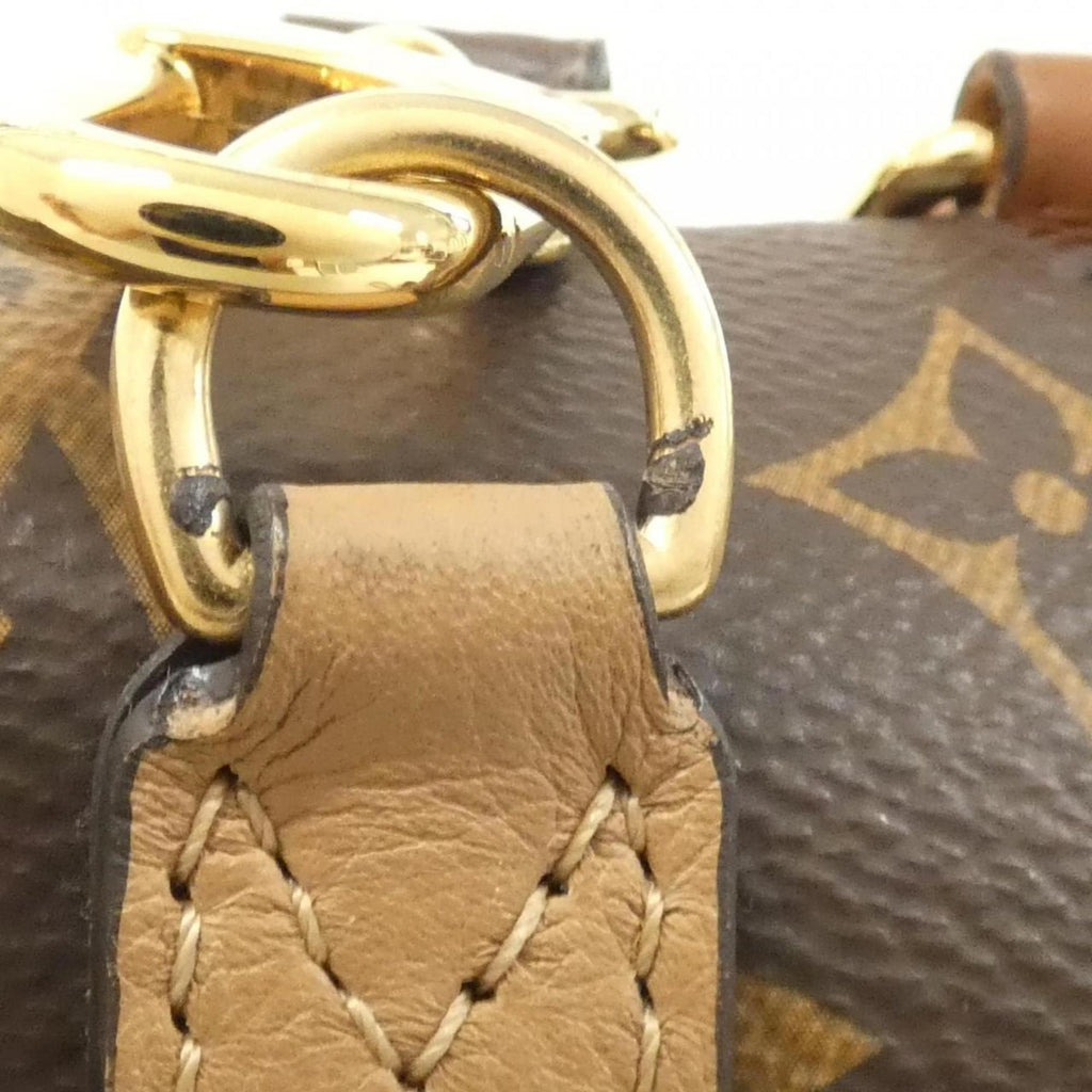 Louis Vuitton Marron Coated Canvas Leather Handbag (Pre-Owned)