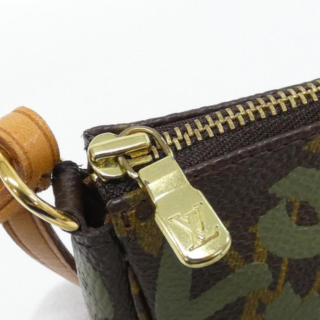 Louis Vuitton Brown Khaki Coated Canvas Pochette Pouch (Pre-Owned)