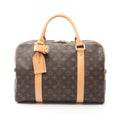 Louis Vuitton Brown Coated Canvas Leather Boston Bag (Pre-Owned)