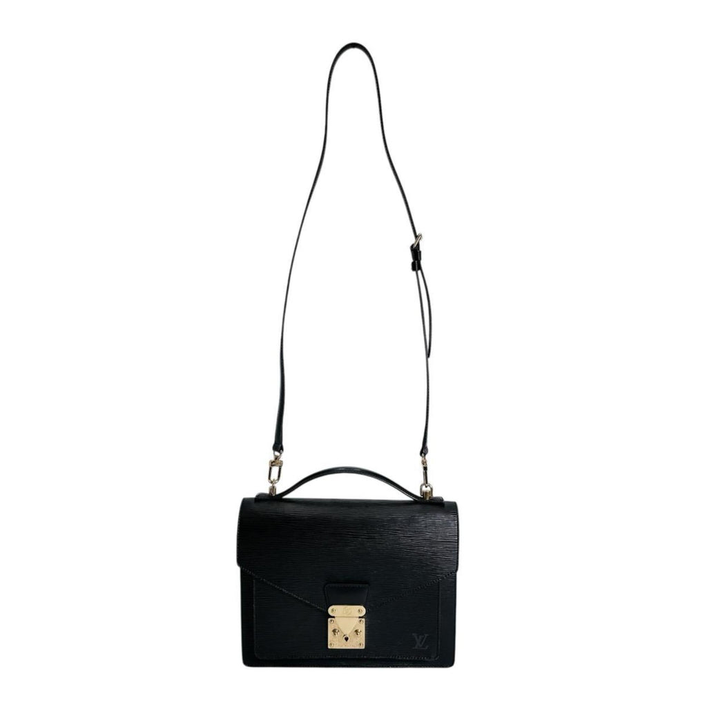 Louis Vuitton Black Epi Leather Handbag Shoulder Bag (Pre-Owned)