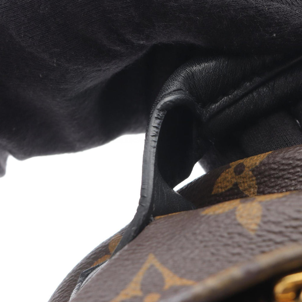 Louis Vuitton Black Brown Coated Canvas Leather Backpack (Pre-Owned)