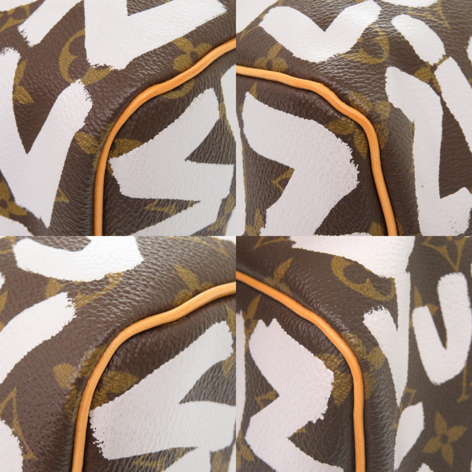 Louis Vuitton Monogram Graffiti Brown Monogram White Monogram Graffiti Monogram Boston Bag (Pre-Owned)