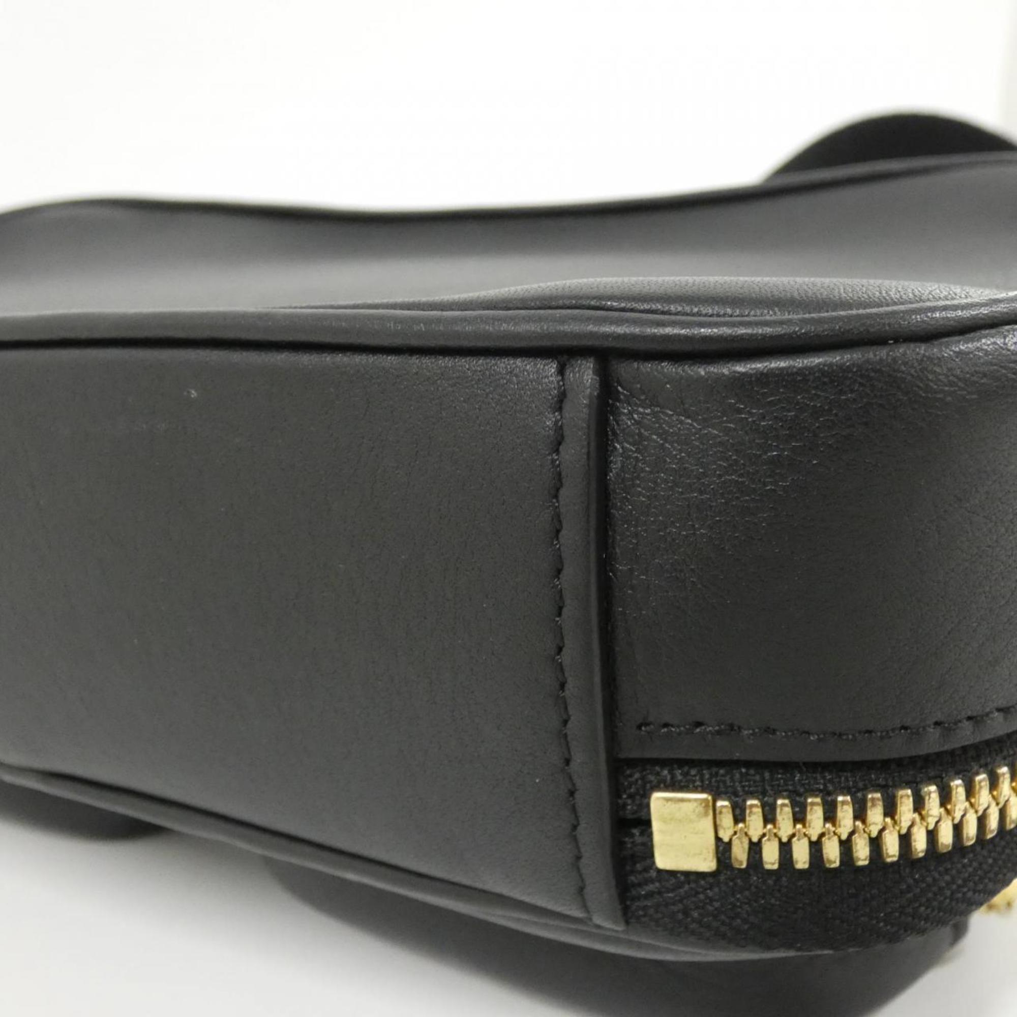 Louis Vuitton Black Leather Shoulder Bag (Pre-Owned)
