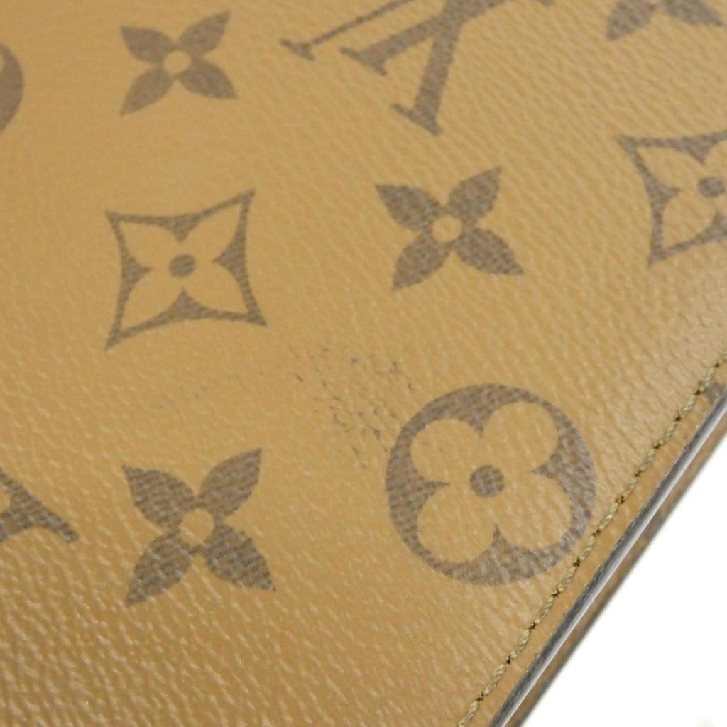 Louis Vuitton Marron Coated Canvas Chain/Shoulder Wallet (Pre-Owned)