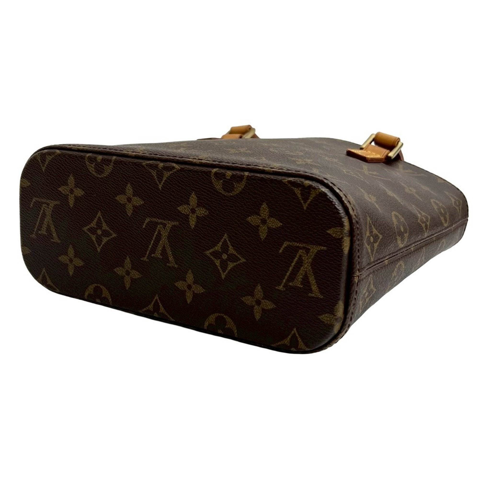 Louis Vuitton Brown Leather Pvc Handbag Tote Bag (Pre-Owned)
