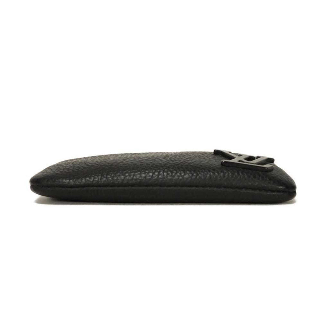 Louis Vuitton Noir Leather Coin Purse/Coin Case (Pre-Owned)