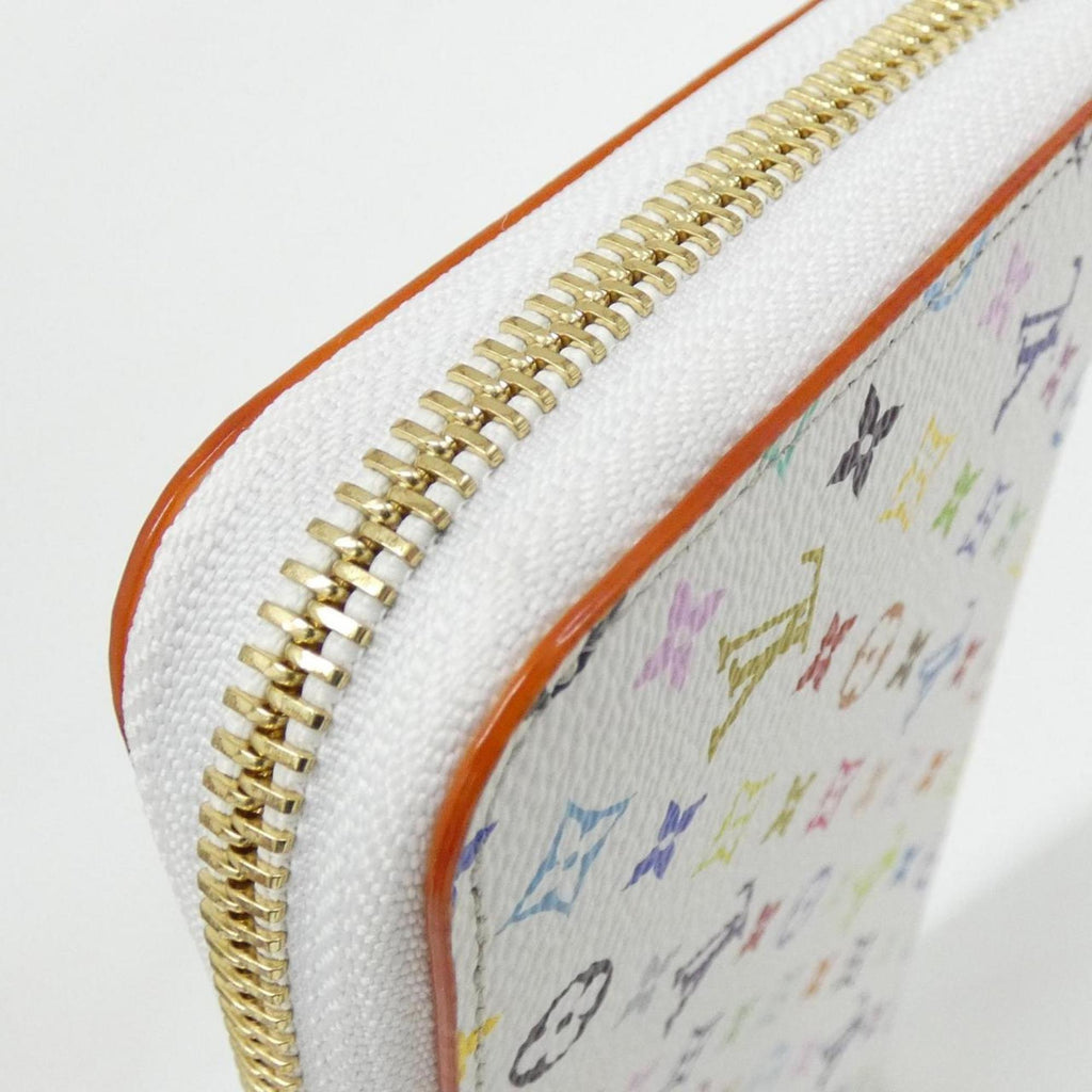 Louis Vuitton Multi-Color White Coated Canvas Long Wallet (Bi-Fold) (Pre-Owned)
