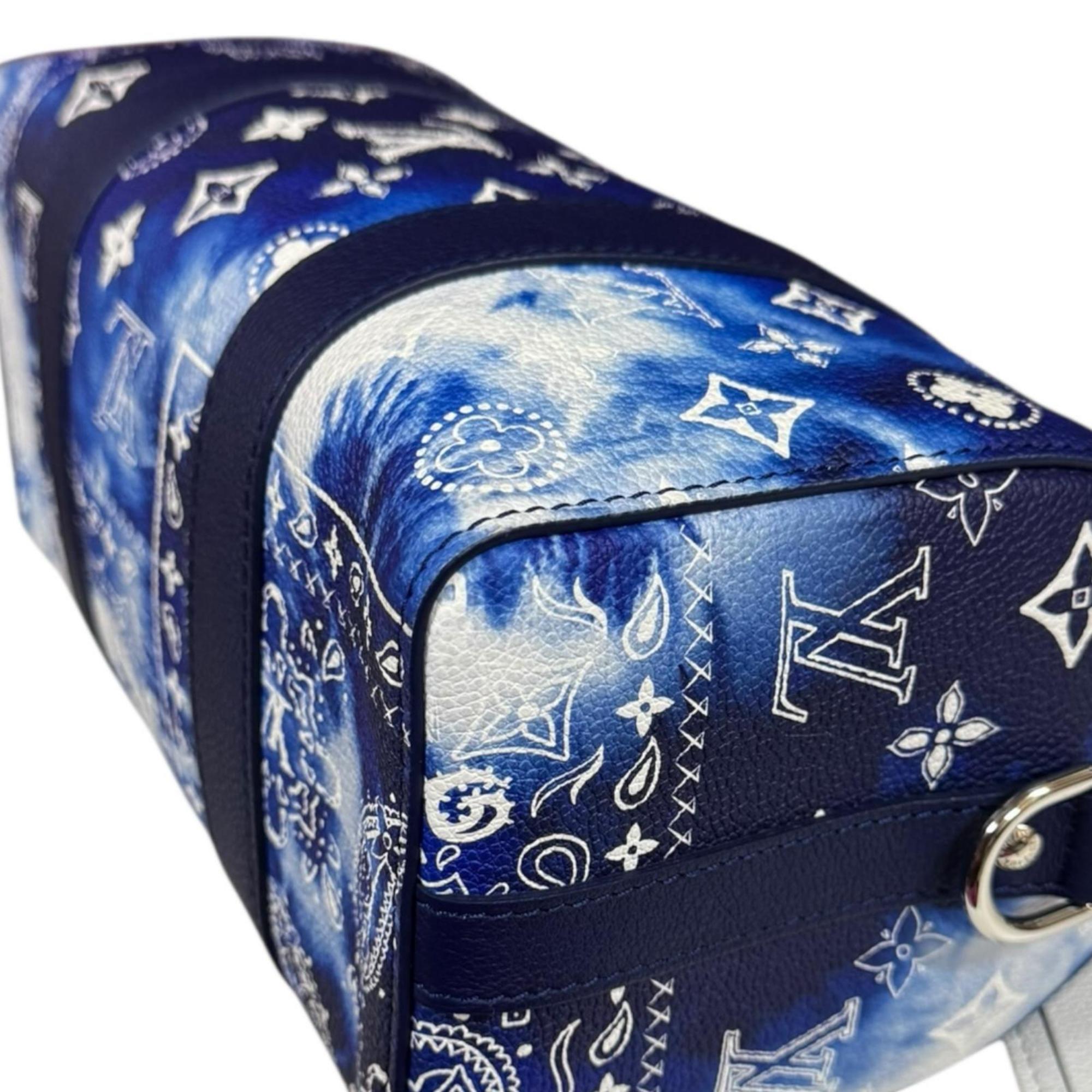 Louis Vuitton Blue White Monogram Shoulder Bag (Pre-Owned)
