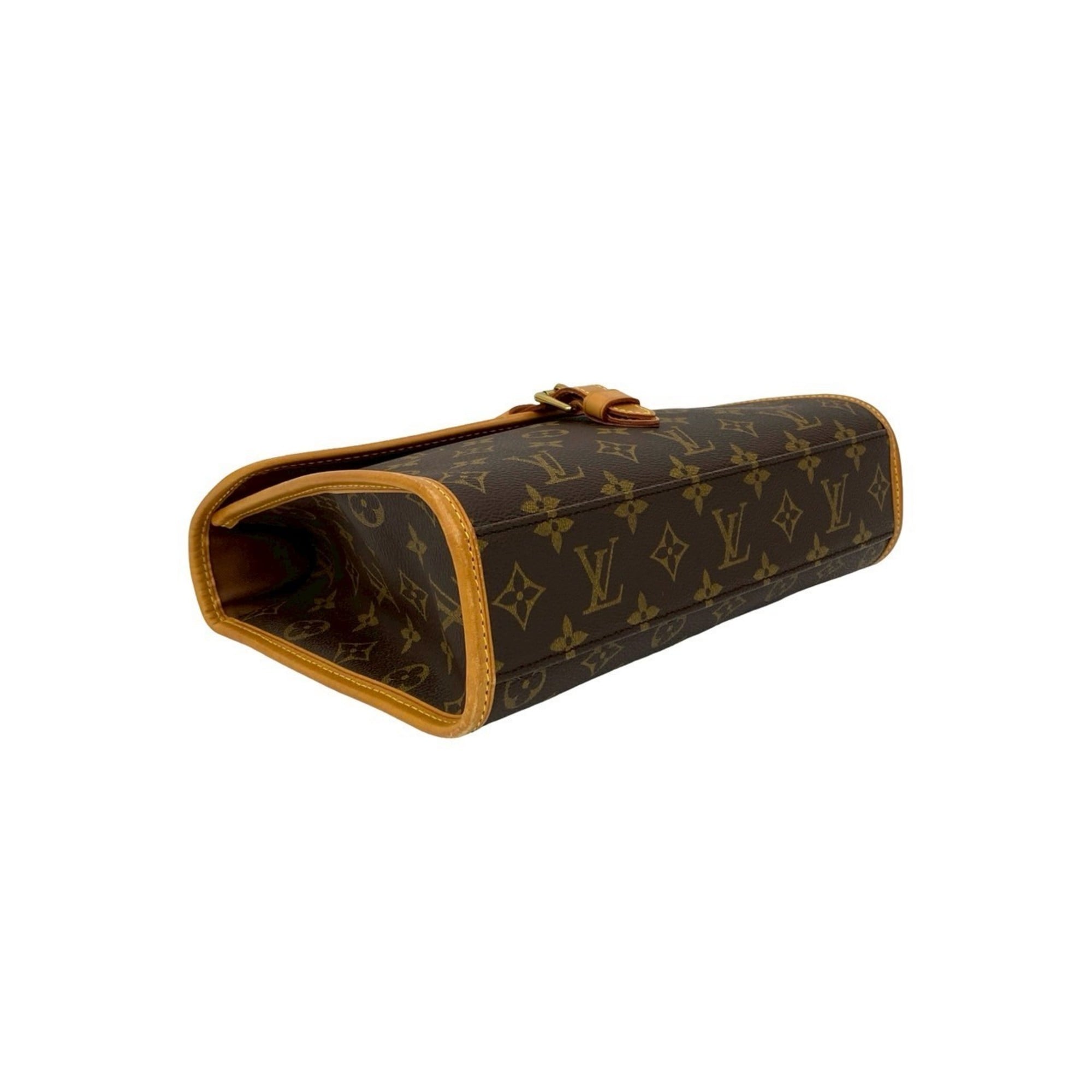 Louis Vuitton Brown Leather Pvc Handbag Shoulder Bag (Pre-Owned)