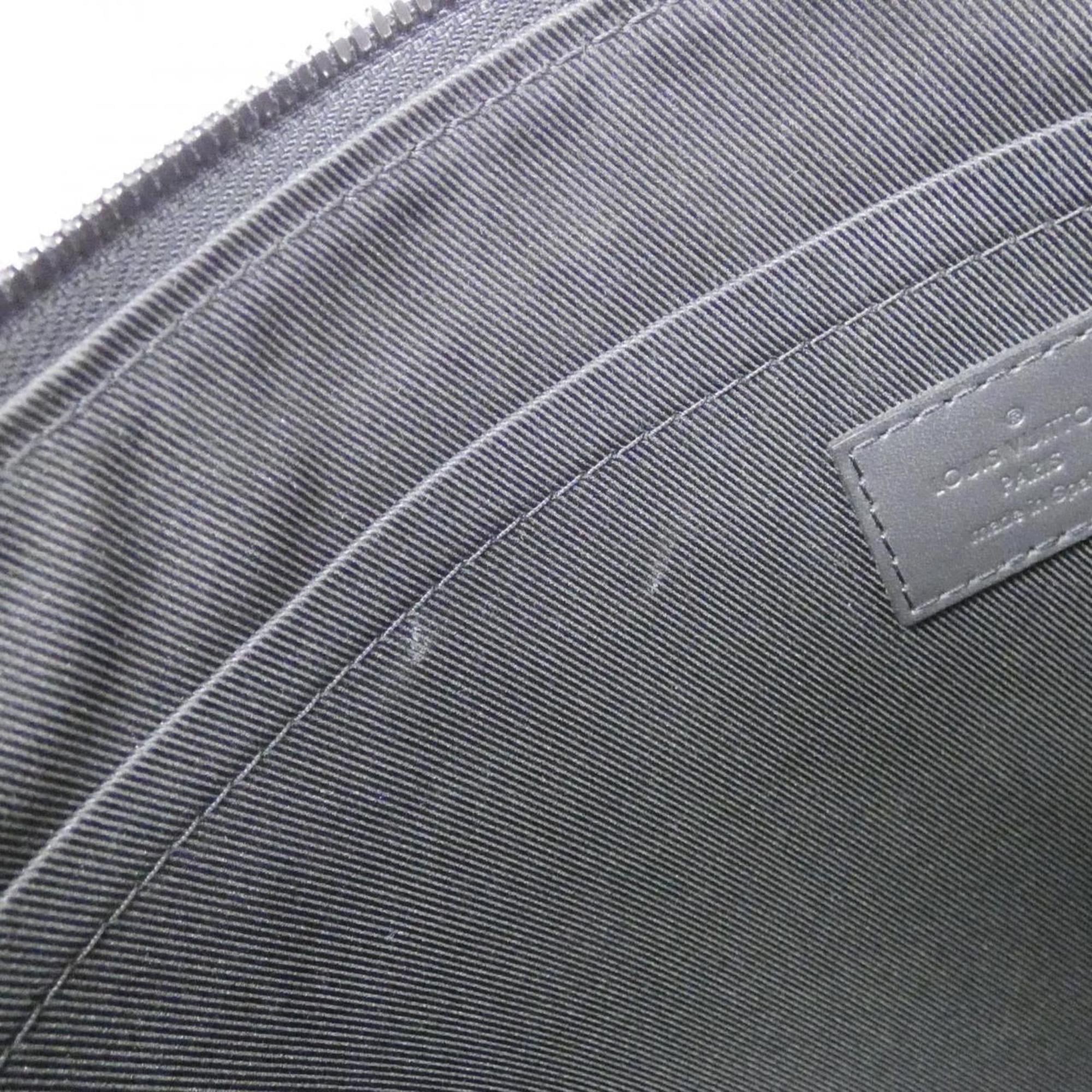 Louis Vuitton Monogram Shadow Black Leather Handbag Pochette (Pre-Owned)