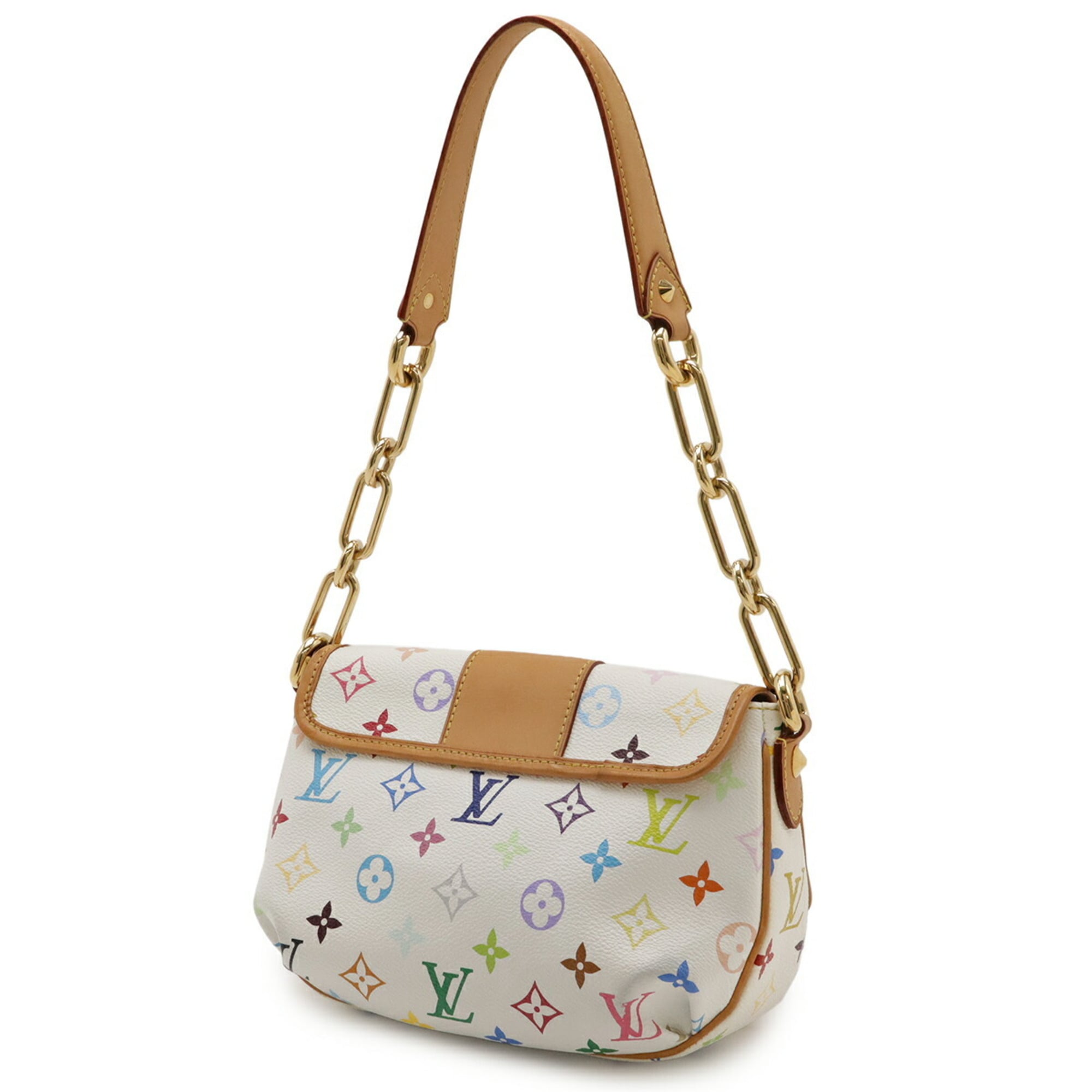 Louis Vuitton Blanc Monogram Multi-Color White Yellow Monogram Multicolore Shoulder Bag (Pre-Owned)