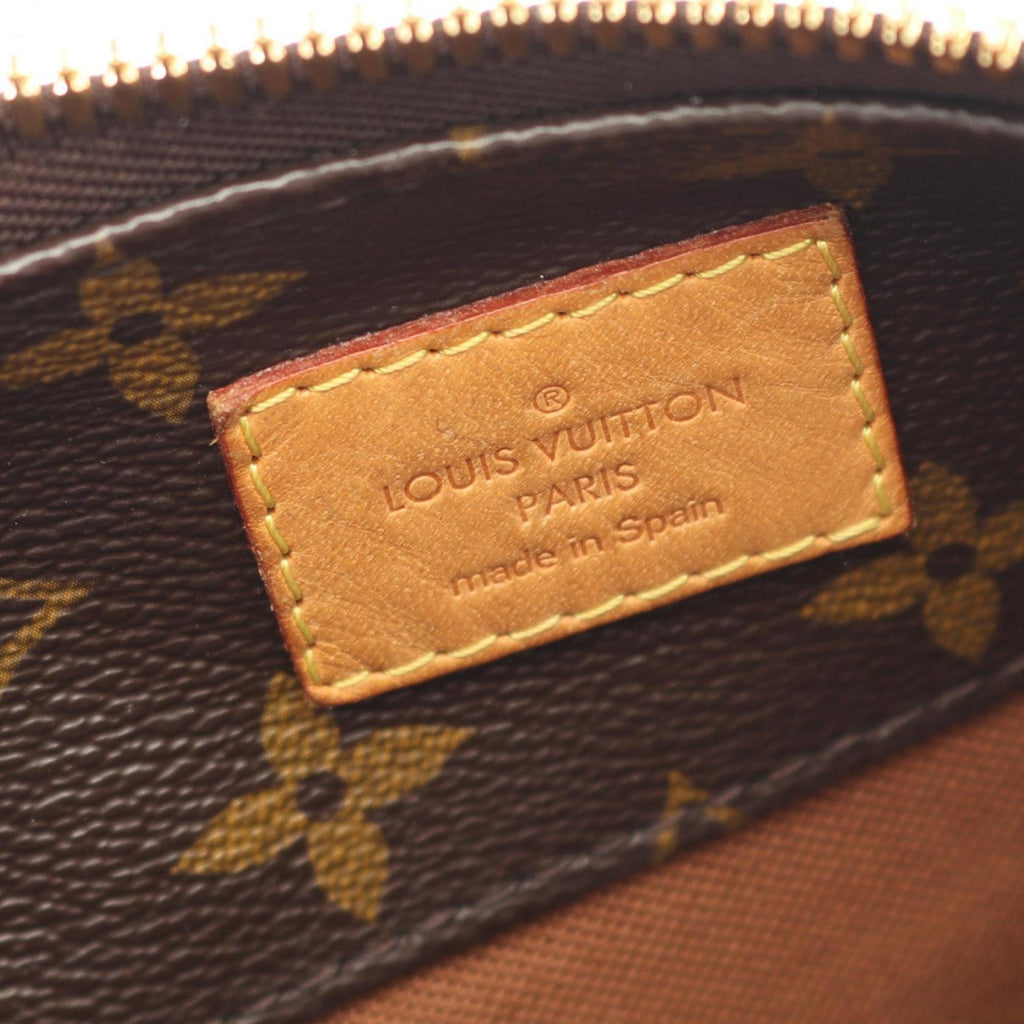 Louis Vuitton Monogram Brown Coated Canvas Leather Shoulder Bag (Pre-Owned)