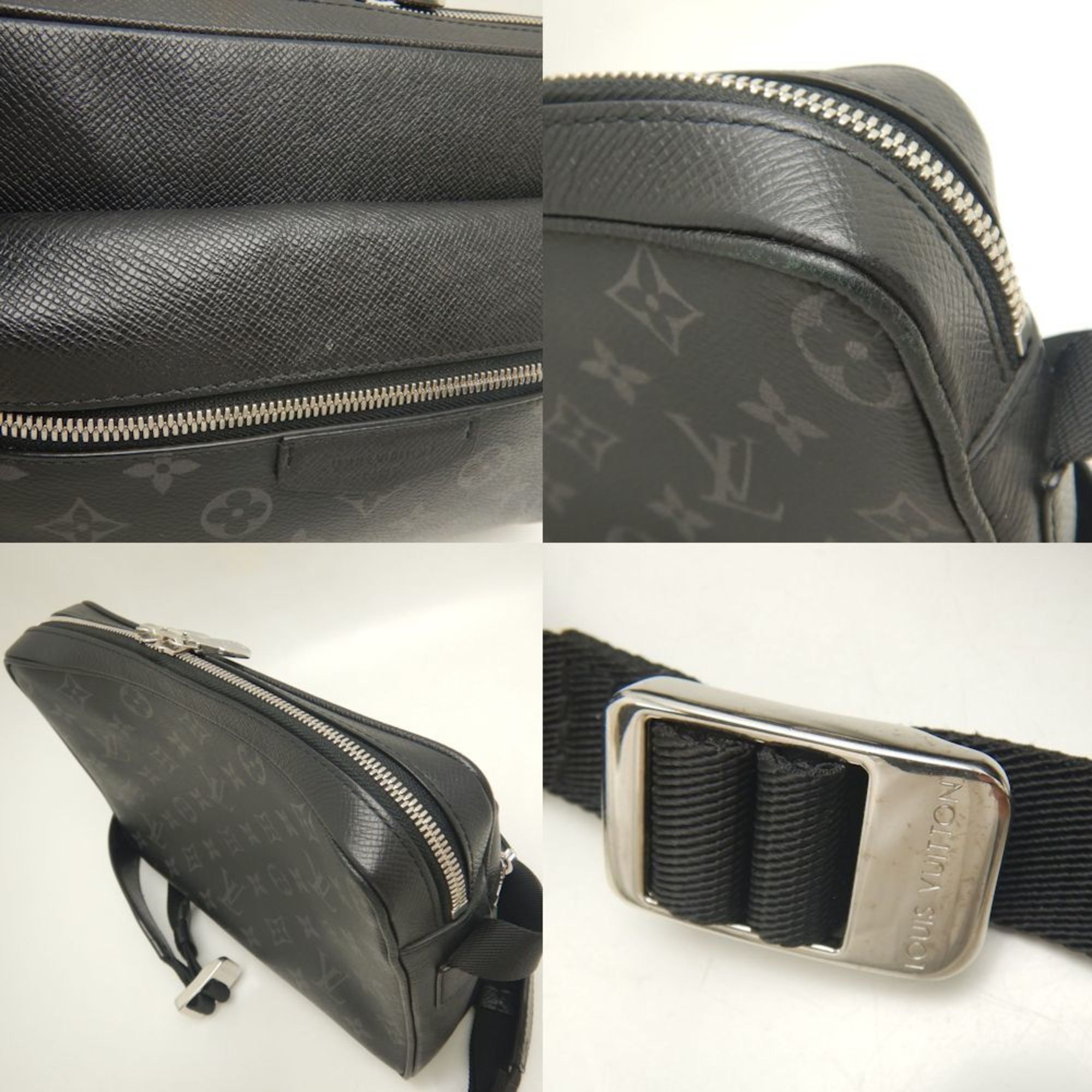 Louis Vuitton Taigarama Noir Pvc Leather Shoulder Bag (Pre-Owned)