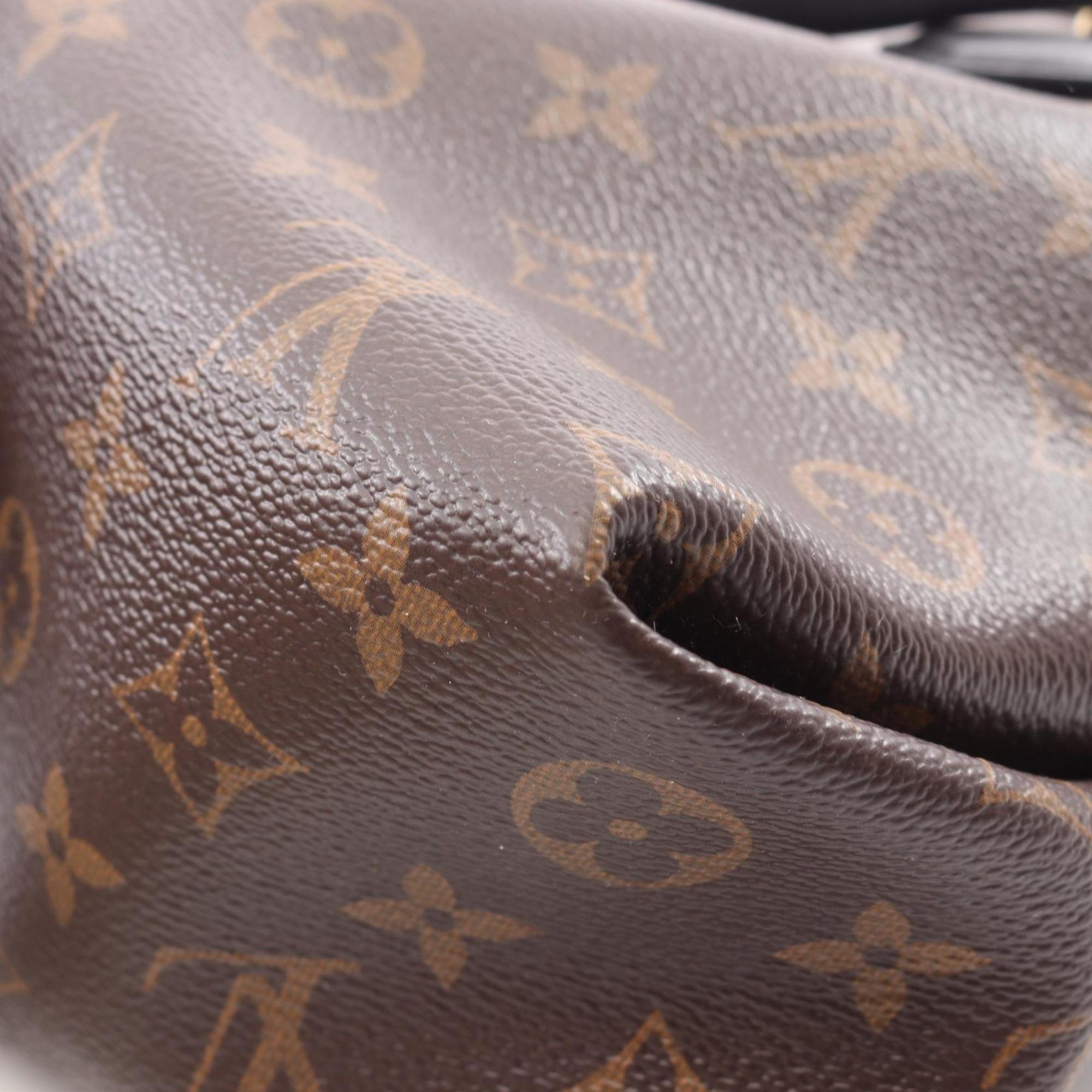 Louis Vuitton Black Brown Noir Pvc Coated Canvas Leather Tote Bag (Pre-Owned)