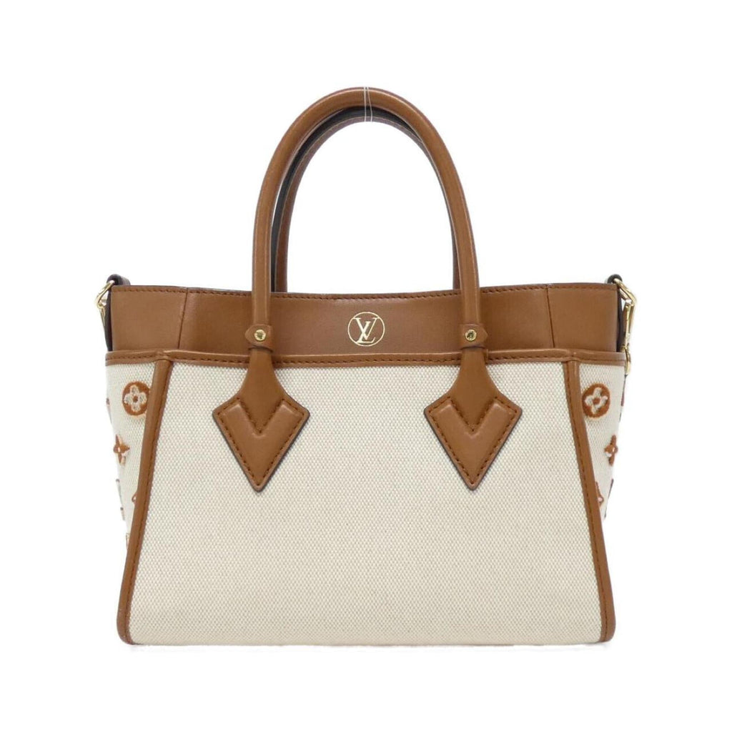 Louis Vuitton Natural Canvas Leather Handbag (Pre-Owned)