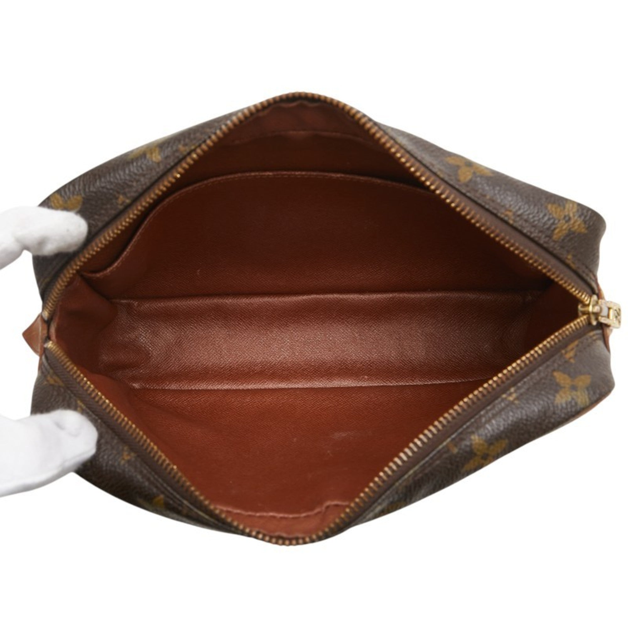 Louis Vuitton Brown Pvc Leather Clutch Bag Handbag (Pre-Owned)