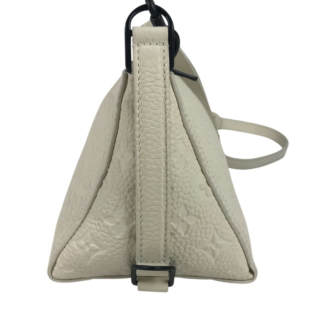 Louis Vuitton Monogram Empreinte White Leather Clutch Bag Pochette Shoulder Bag (Pre-Owned)