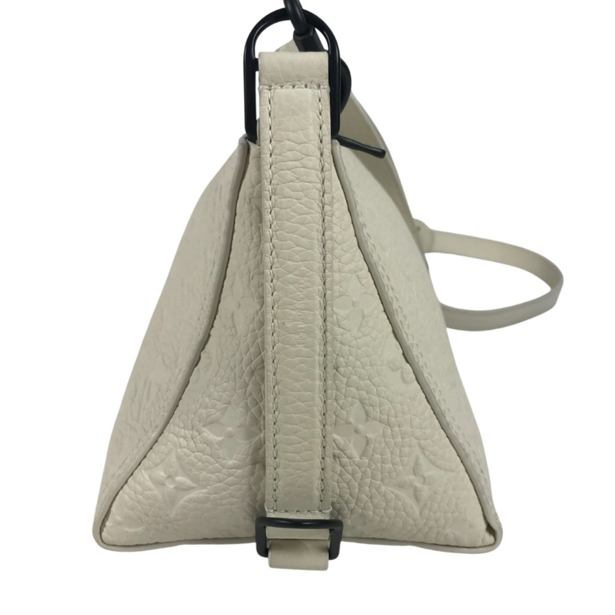 Louis Vuitton Monogram Empreinte White Leather Clutch Bag Pochette Shoulder Bag (Pre-Owned)