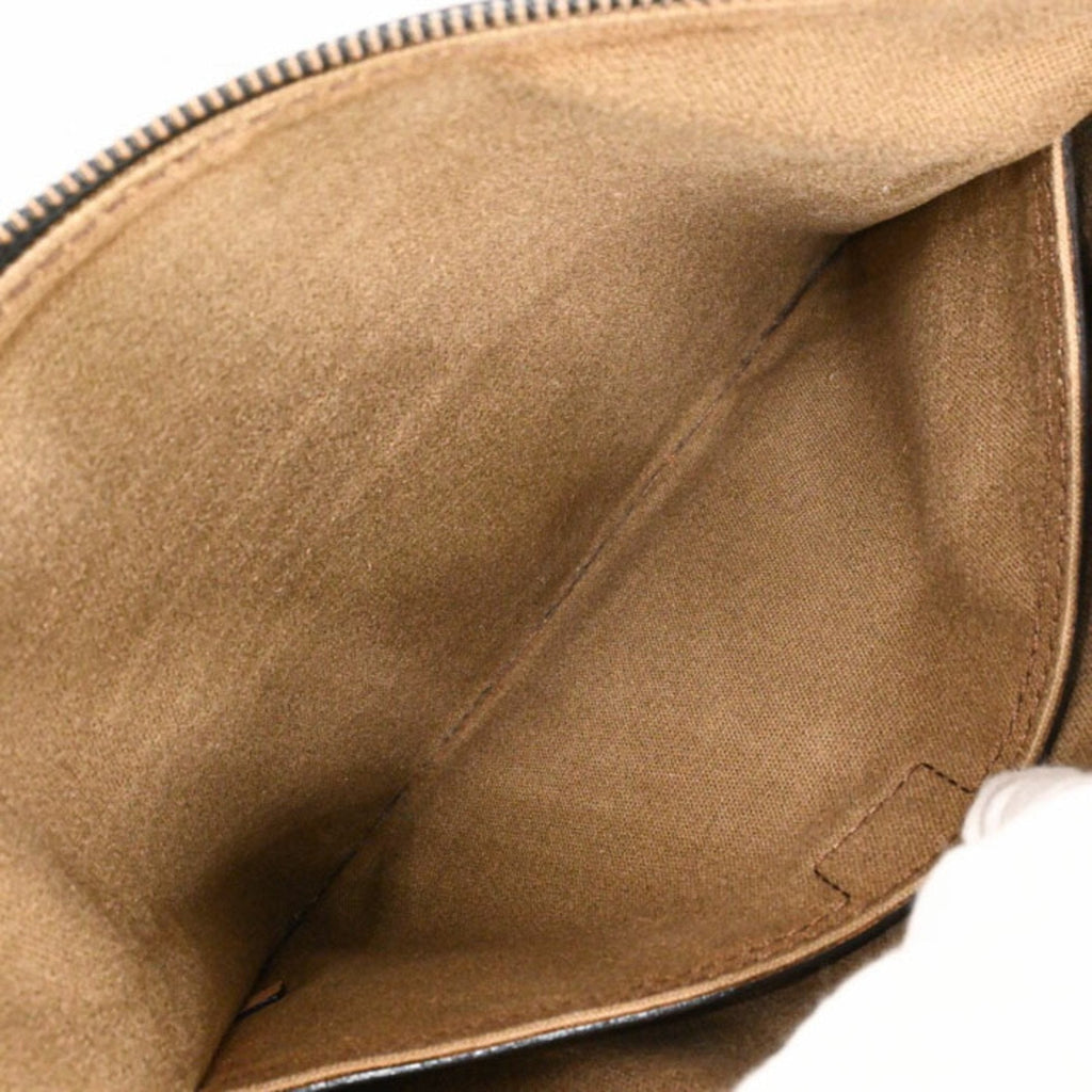 Louis Vuitton Dark Brown Leather Pochette Shoulder Bag (Pre-Owned)