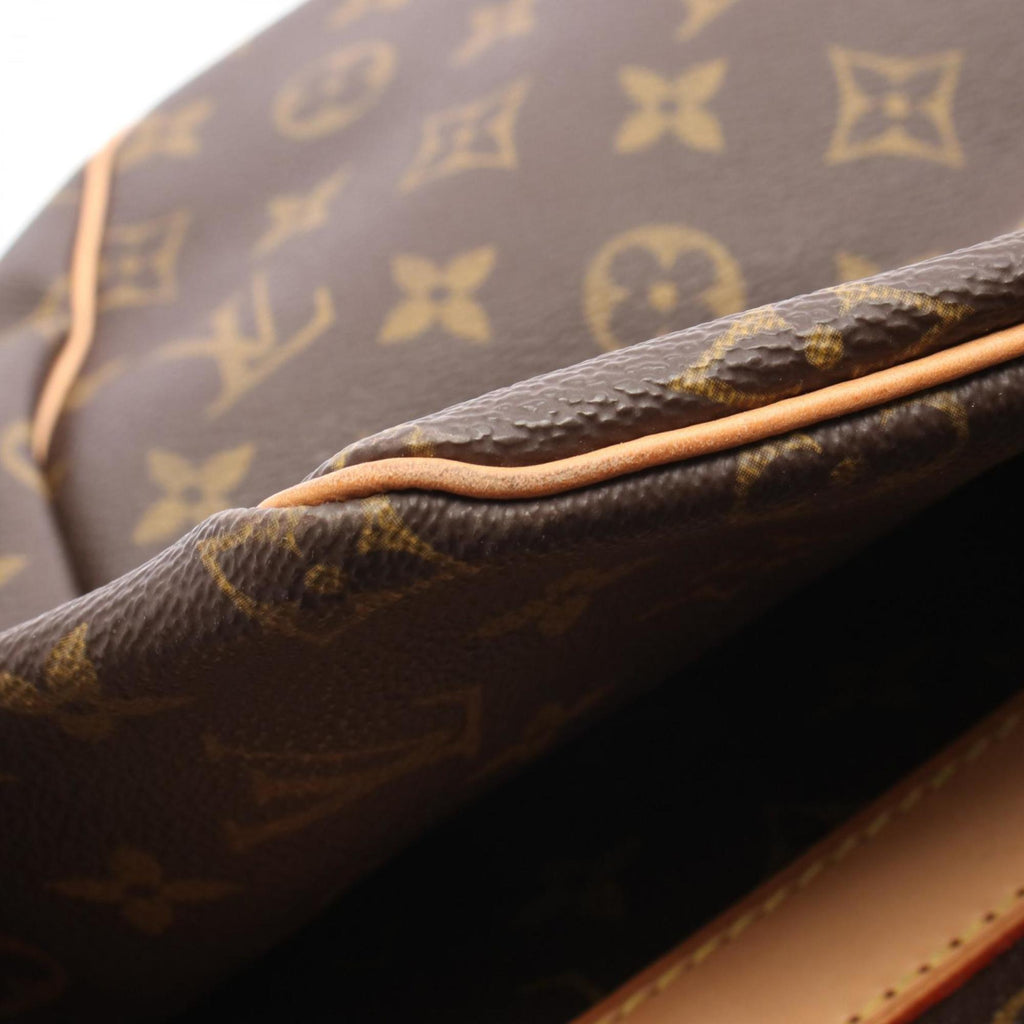 Louis Vuitton Brown Coated Canvas Leather Boston Bag (Pre-Owned)