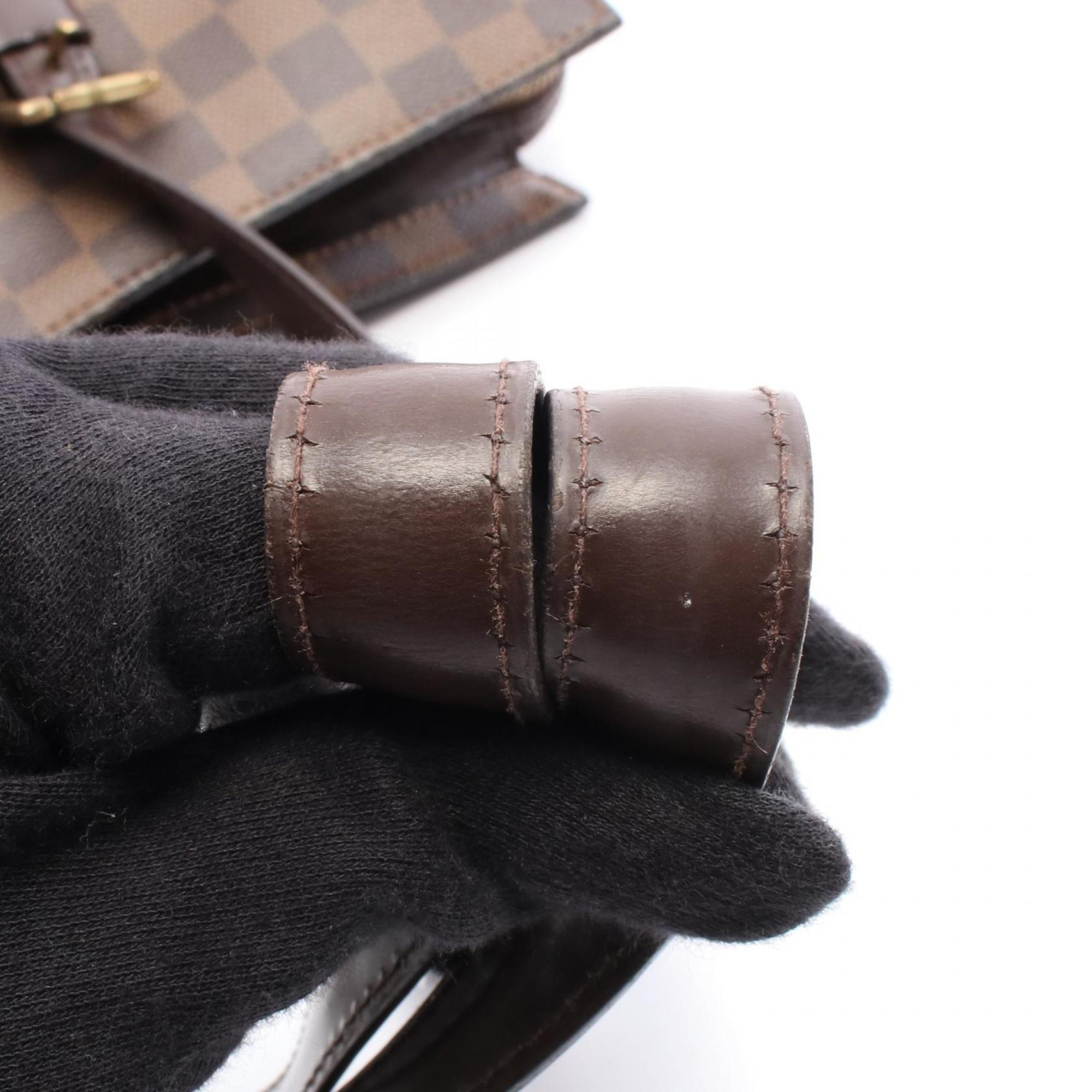Louis Vuitton Brown Ebene Coated Canvas Leather Tote Bag (Pre-Owned)