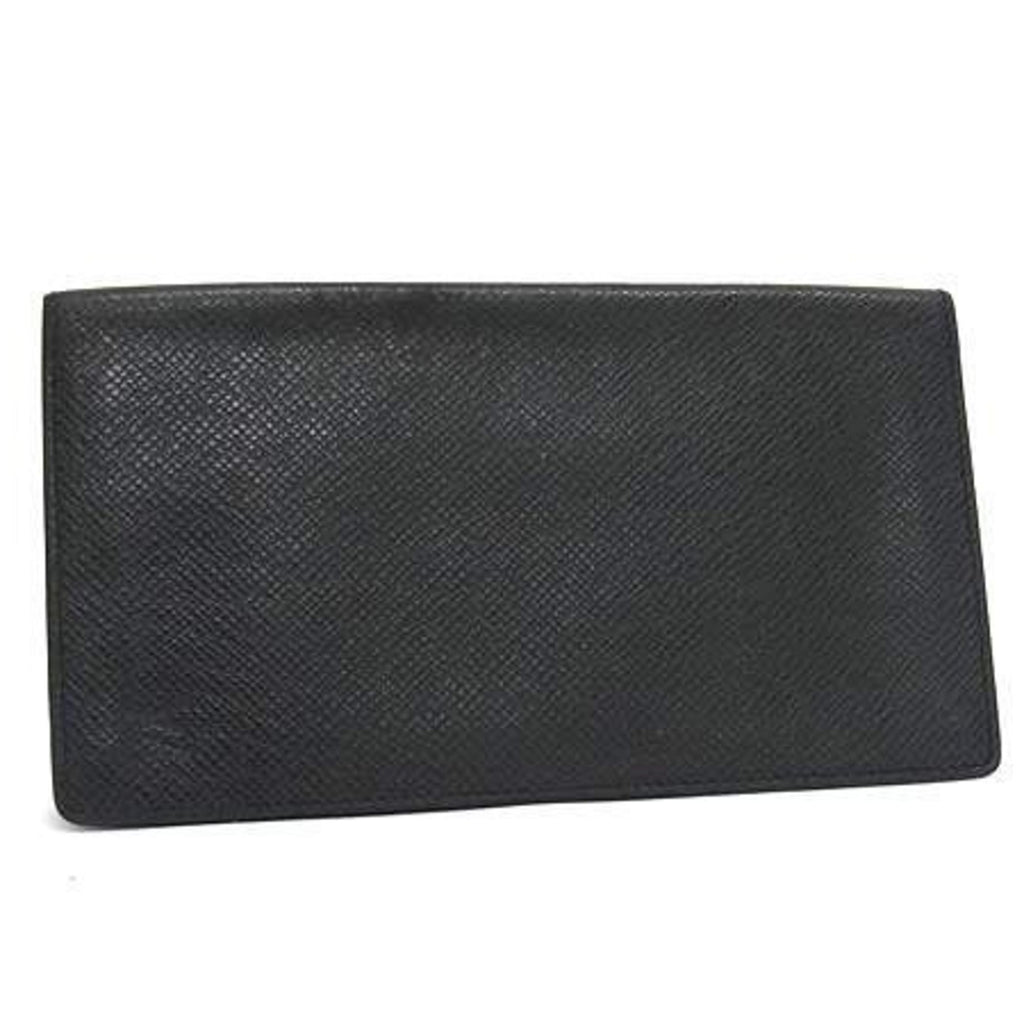 Louis Vuitton Ardoise Black Taiga Leather Long Wallet (Bi-Fold) (Pre-Owned)