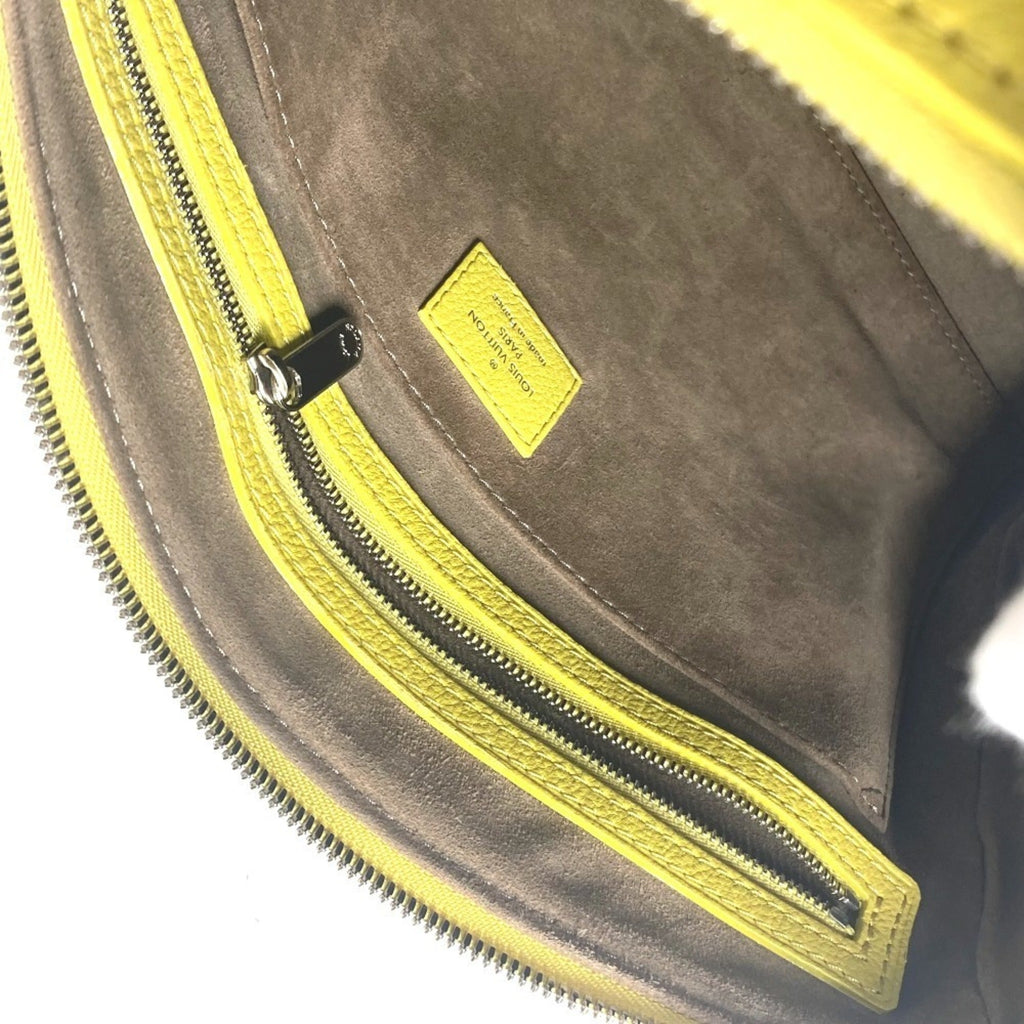 Louis Vuitton Pistache Yellow Leather Boston Bag Handbag Shoulder Bag (Pre-Owned)