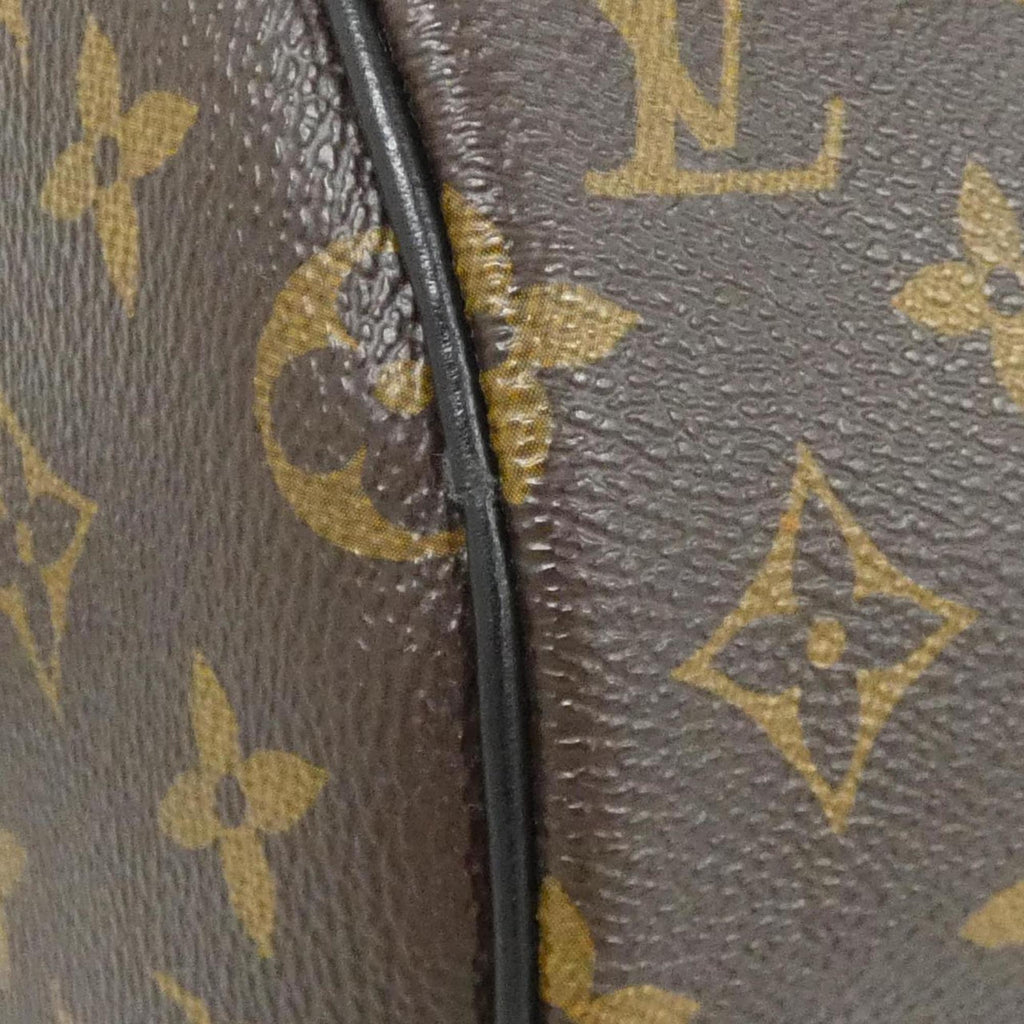 Louis Vuitton Black Brown Coated Canvas Shoulder Bag (Pre-Owned)