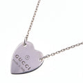 Heart Motif Pendant Necklace Sterling Silver