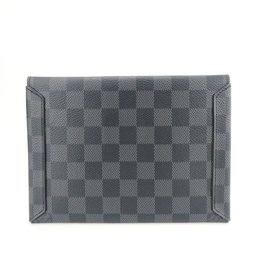 Louis Vuitton Damier Graphite Black Gray Damier Graphite Clutch Bag (Pre-Owned)