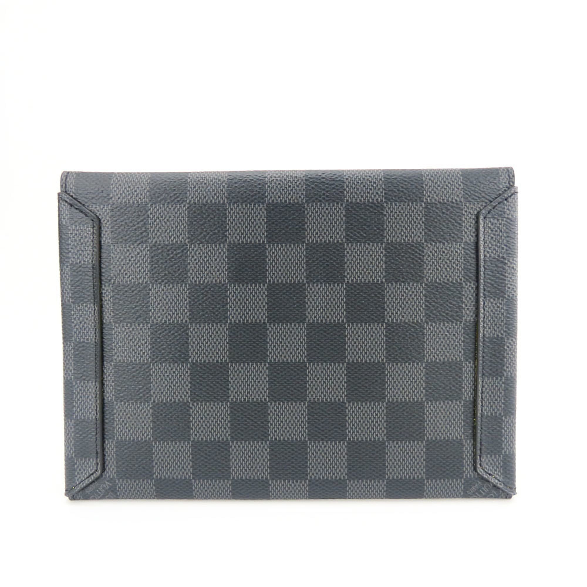 Louis Vuitton Damier Graphite Black Gray Damier Graphite Clutch Bag (Pre-Owned)