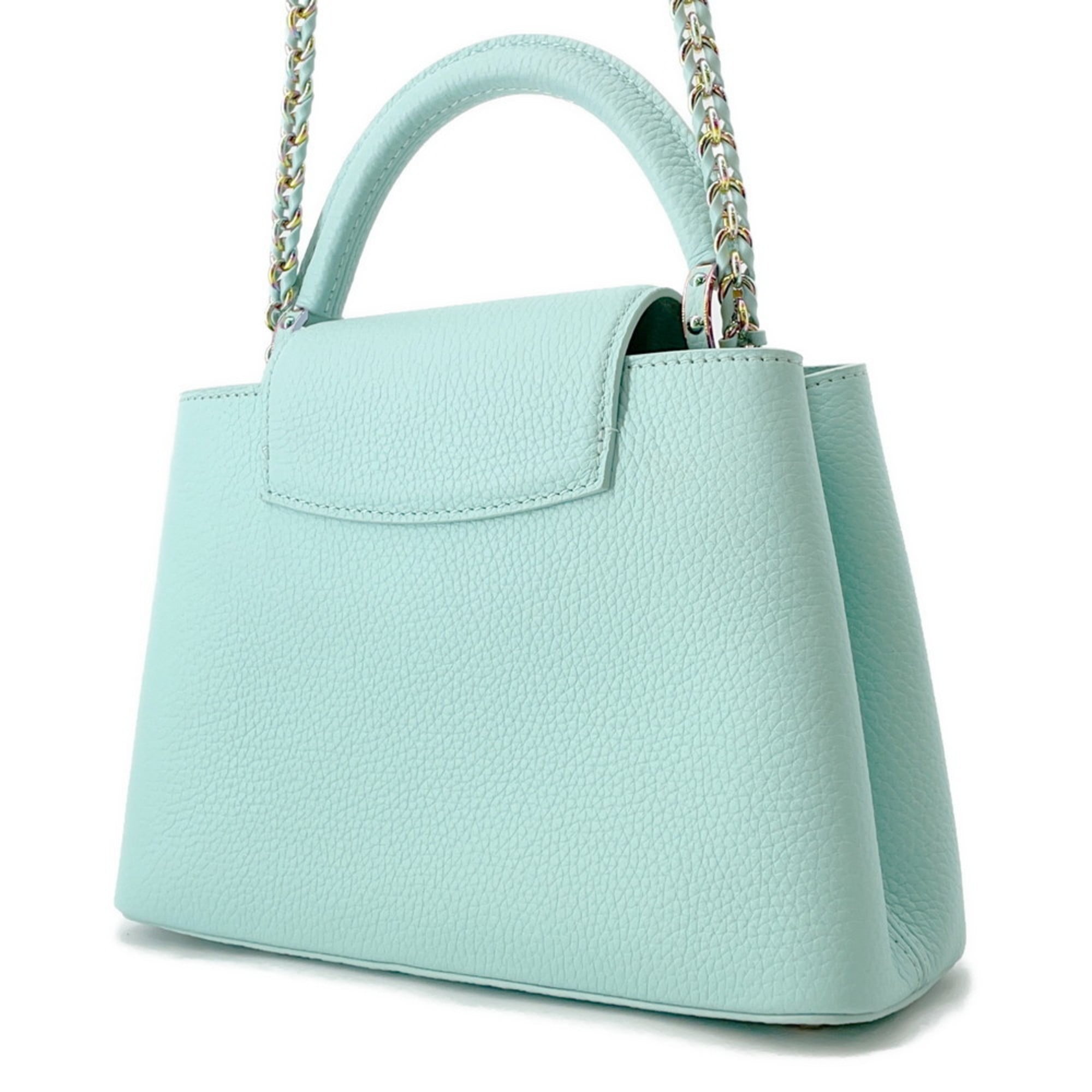 Louis Vuitton Light Blue Leather Handbag Shoulder Bag (Pre-Owned)