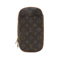 Louis Vuitton Marron Coated Canvas Pochette Shoulder Bag (Pre-Owned)