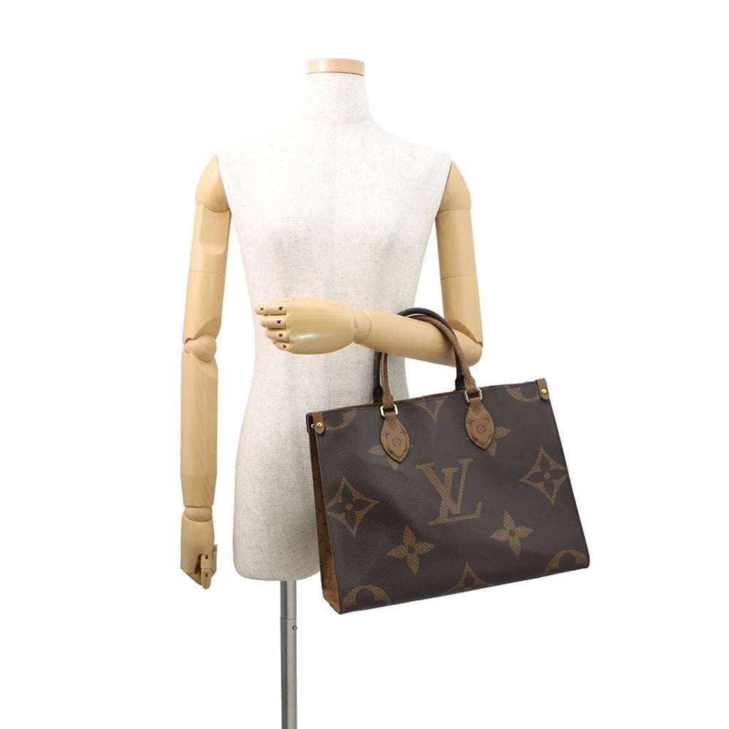 Louis Vuitton Monogram Reverse Red Color Monogram Reverse Monogram Handbag Tote Bag (Pre-Owned)