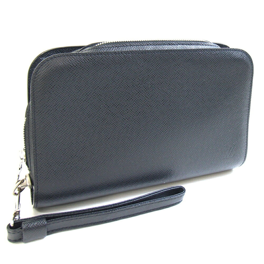 Louis Vuitton Ardoise Black Taiga Leather Clutch Bag (Pre-Owned)