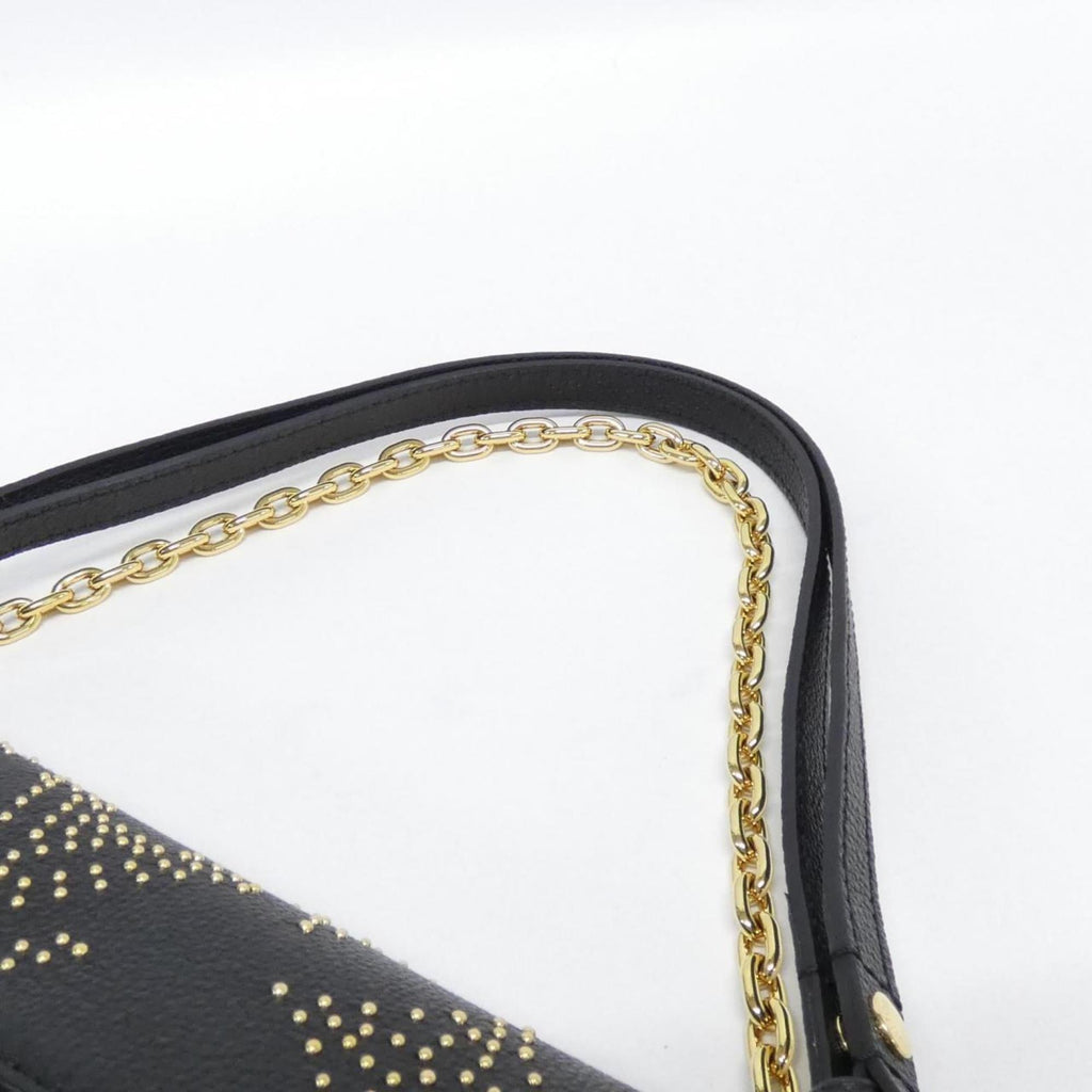 Louis Vuitton Black Leather Shoulder Bag (Pre-Owned)