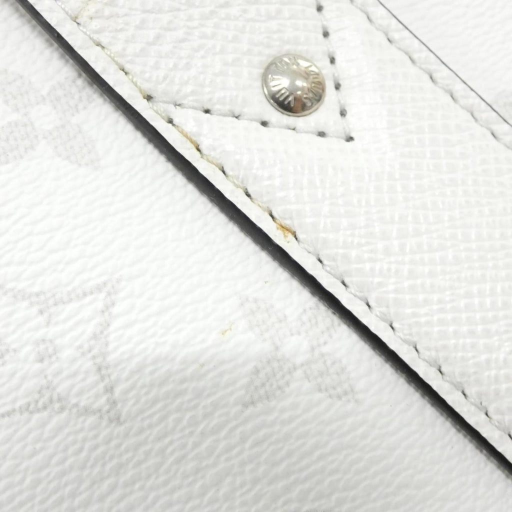 Louis Vuitton White Coated Canvas Leather Handbag (Pre-Owned)