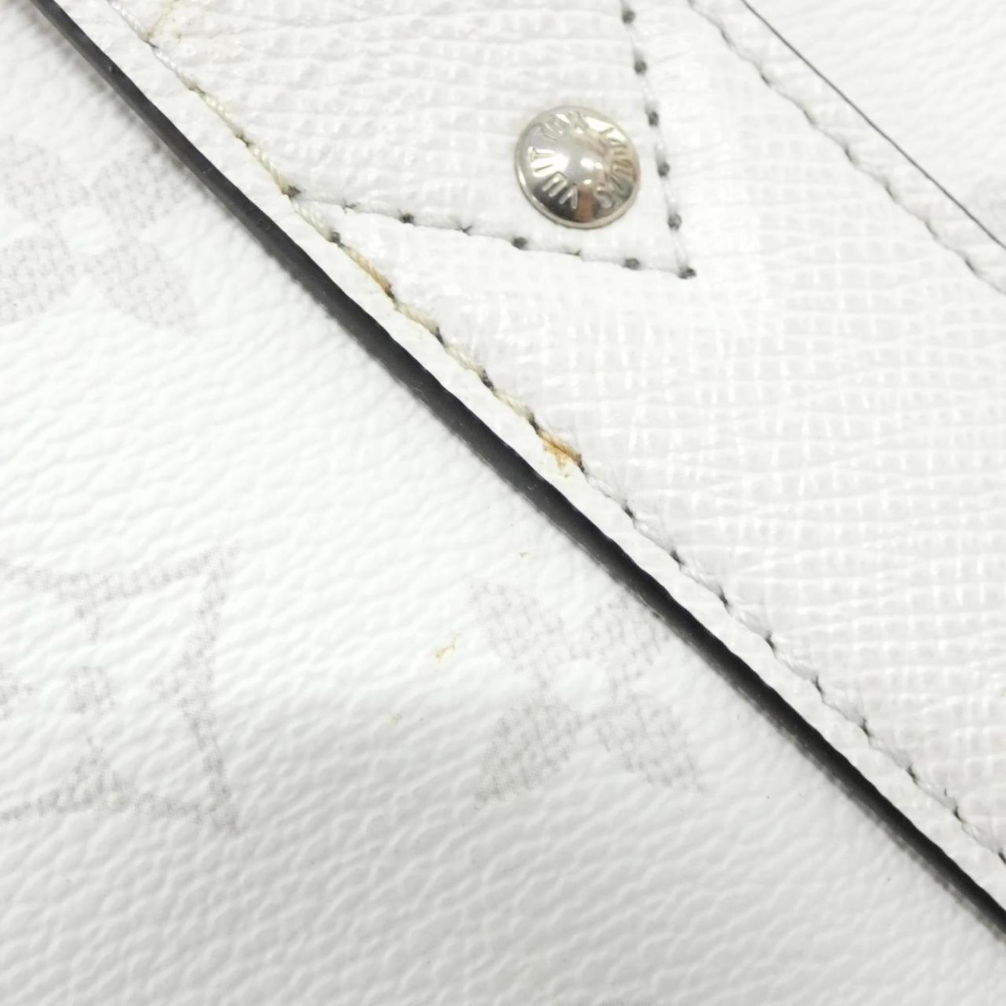Louis Vuitton White Coated Canvas Leather Handbag (Pre-Owned)